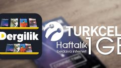 Turkcell Dergilik 1 GB Bedava internet